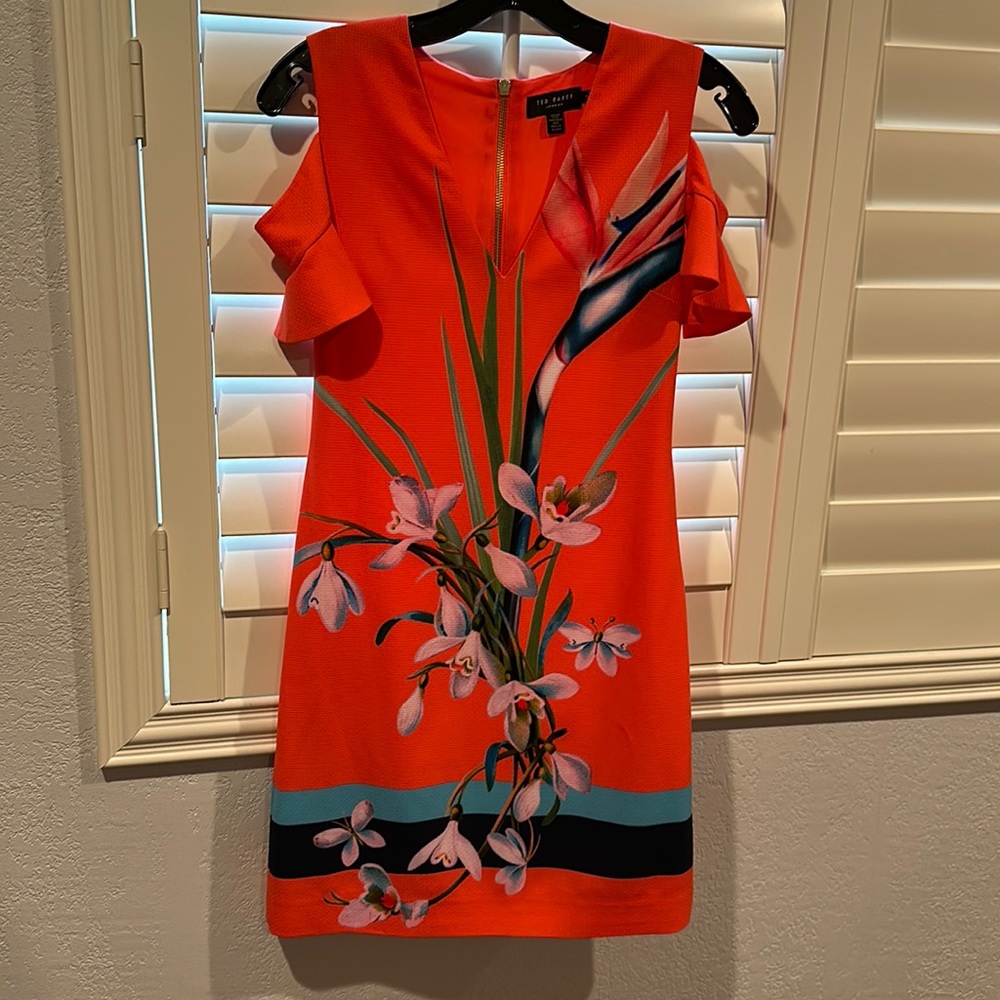 Ted Baker Leaa Orange Dress